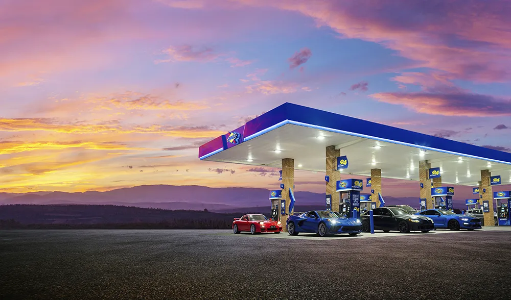 Sunoco gas station at dusk