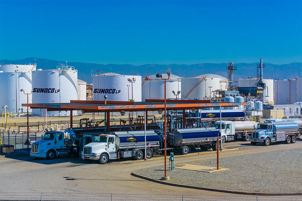 Sunoco LP terminals with fuel trucks